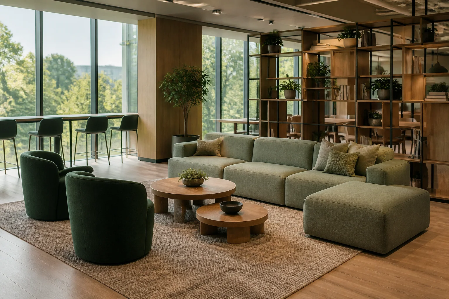 Lounge-зона современного офиса
